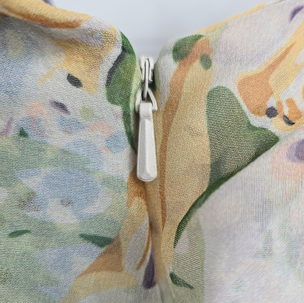 Zimmerman Playsuit Ninty Six‎ Cream Floral Silk Ruffle - Picture 13 of 16